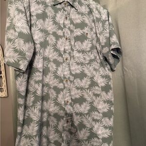 Tropical Leaf Print Casual Shirt